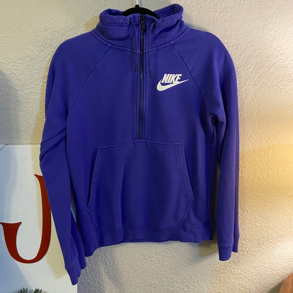 Nike blue pull over with zipper